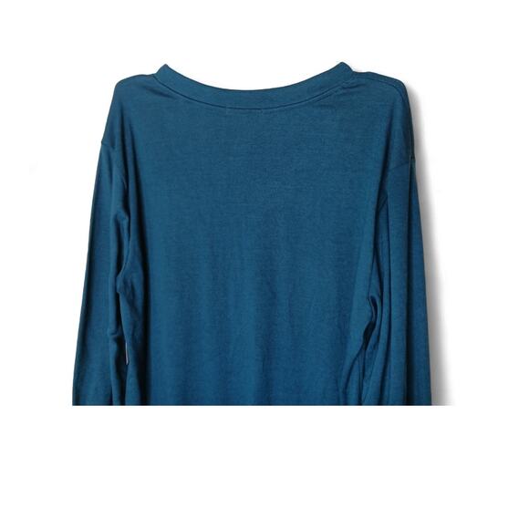 New with Tags Three Dots Moonlit Ocean V-Neck Long Sleeve Tunic Top Size M Blue - Picture 7 of 13